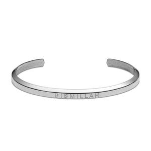 Bismillah Cuff Bracelet in Silver by Crscnt Moon