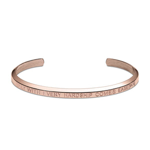 Verily With Every Hardship Comes Ease Cuff Bracelet | Islamic Jewelry ...