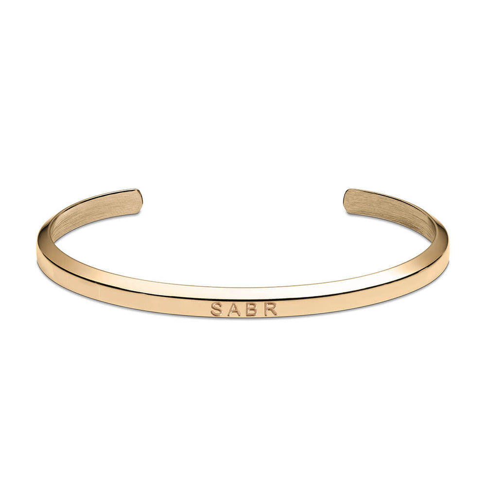 Sabr Cuff Bracelet in Gold by Crscnt Moon