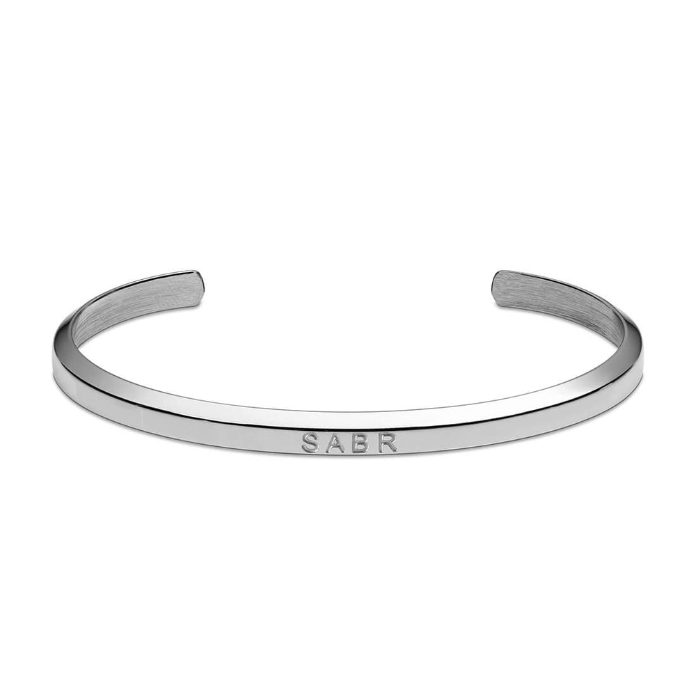 Sabr Cuff Bracelet in Silver by Crscnt Moon